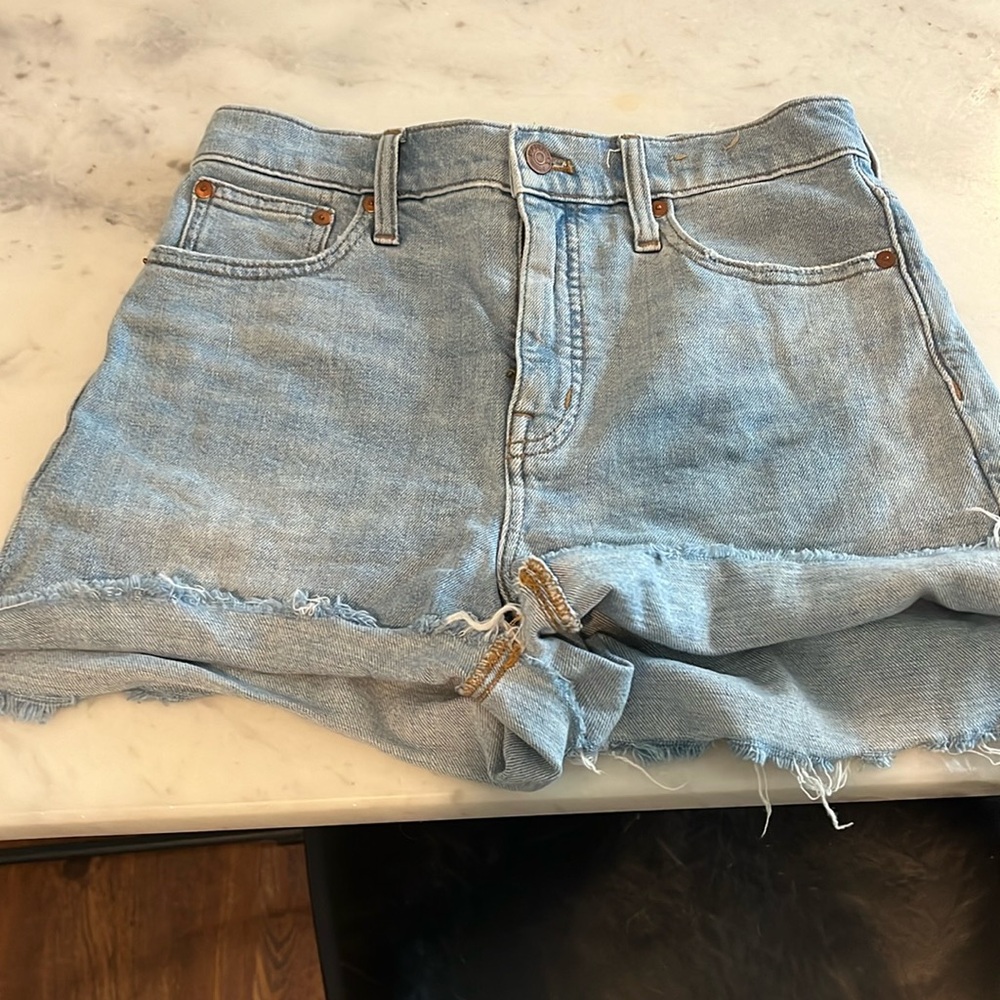 Madewell high rise denim shorts
